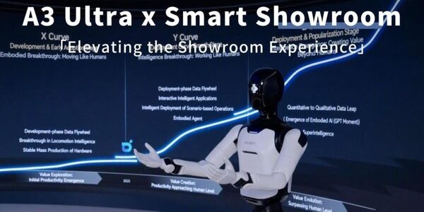 AGIBOT A3 Ultra、ショールーム案内とホテル受付を実演　接客ロボットの実運用に近づくか
