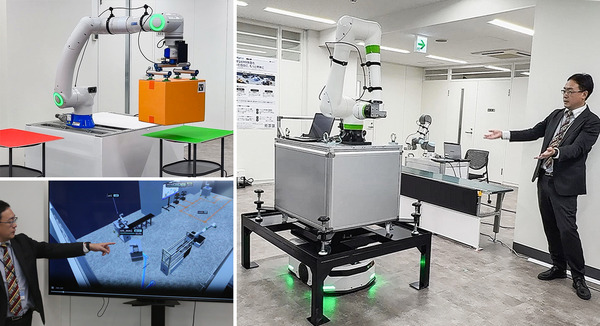 富士ソフト、異種AMRを統合管理するMixFlitを名古屋Labで実演